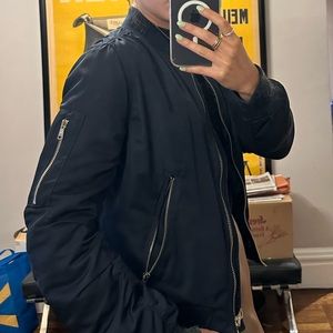 NAVY BLUE top shop size 4 bomber jacket